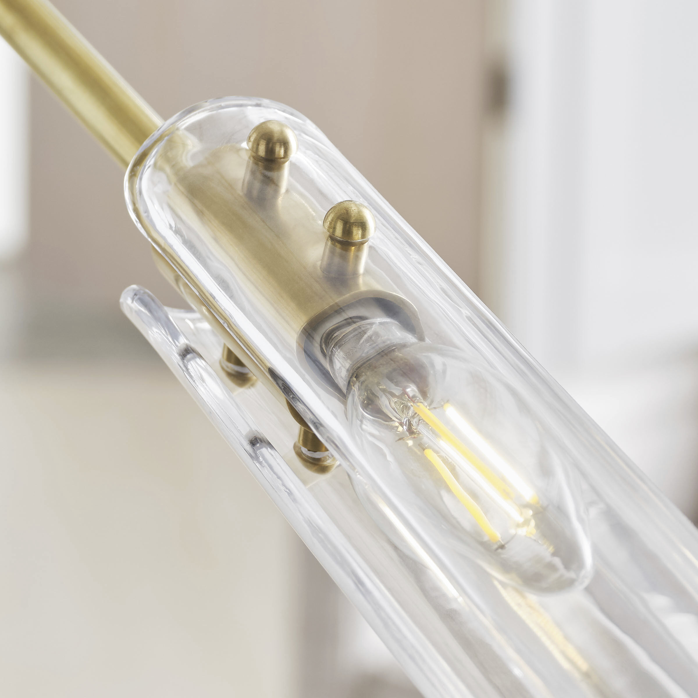 AERIN Casoria LED 45.75 inch Hand-Rubbed Antique Brass Radial Chandelier Ceiling Light, XL