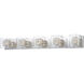 Gem 5 Light 39 inch Polished Chrome Bath Vanity Wall Light in Silver