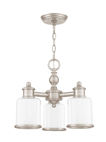 Middlebush 3 Light 16 inch Brushed Nickel Convertible Mini Chandelier/Ceiling Mount Ceiling Light