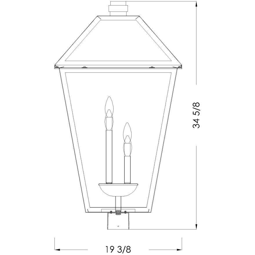 Talbot 4 Light 34.25 inch Oil Rubbed Bronze Outdoor Post Mount Fixture