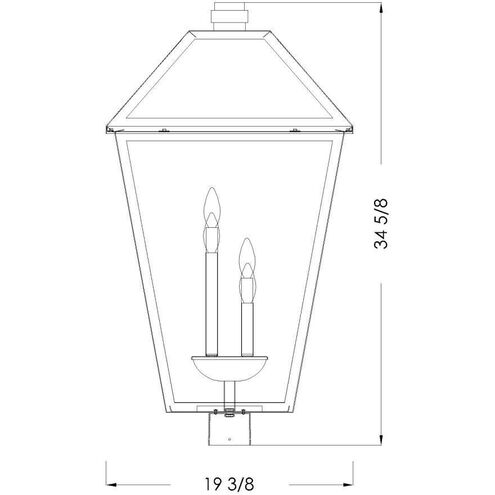 Talbot 4 Light 34.25 inch Oil Rubbed Bronze Outdoor Post Mount Fixture