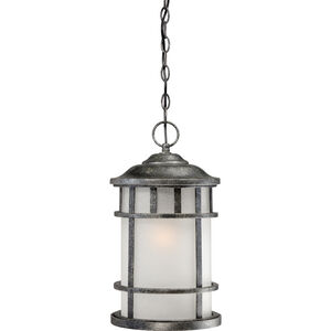 Manor 1 Light 10 inch Aged Silver Outdoor Hanging Lantern