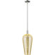 Chelsea 1 Light 8 inch Polished Nickel Mini Pendant Ceiling Light in Mercury Deco Swirl Glass