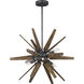 Sean Lavin Thorne 6 Light 26 inch Dark Weathered Zinc / Weathered Oak Chandelier Ceiling Light in Dark Weathered Zinc with Weathered Oak