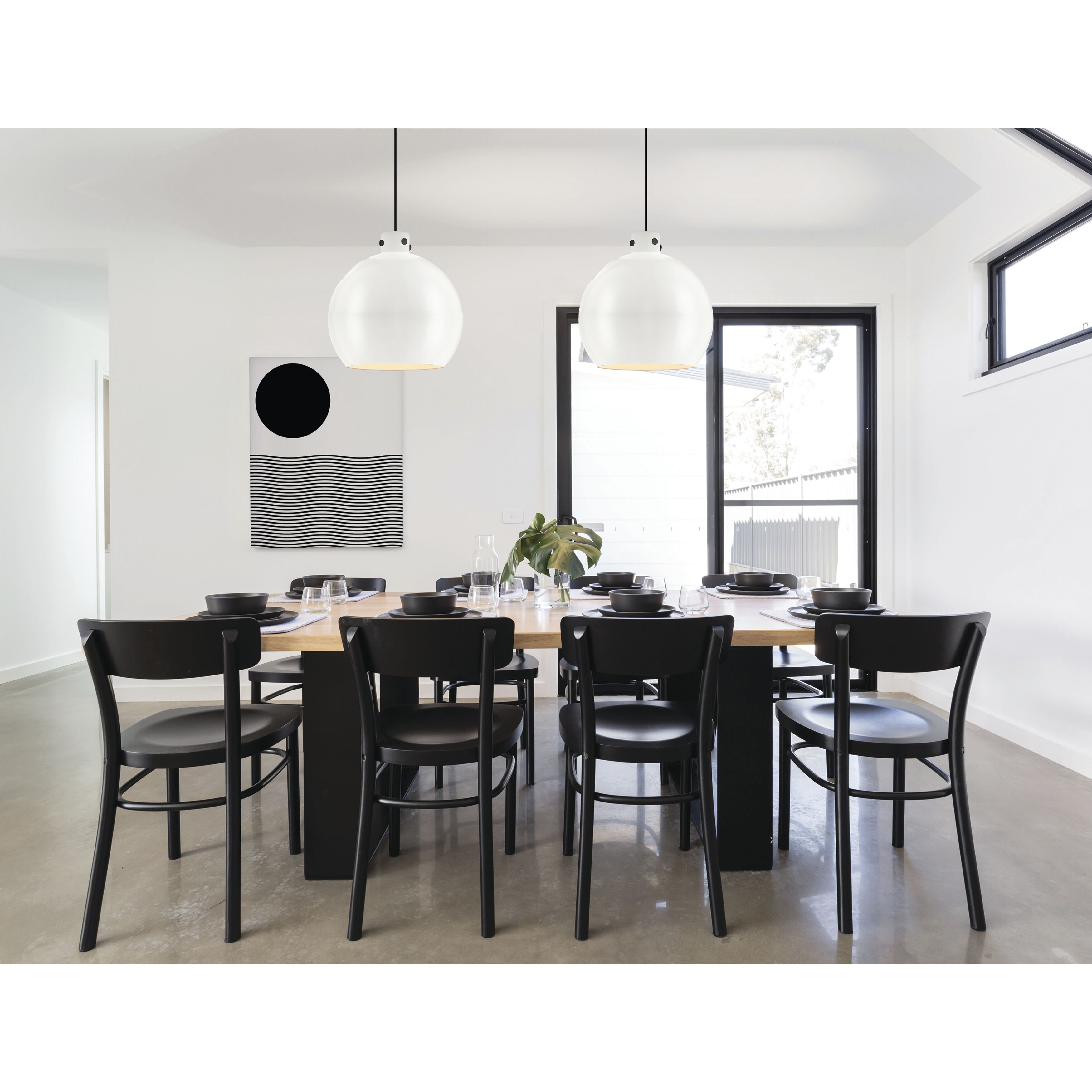 Newton Sphere 1 Light 18 inch Matte Black Cord Hung Pendant Ceiling Light