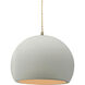 Radiance LED 10 inch Matte White and Champagne Gold and Antique Brass Pendant Ceiling Light