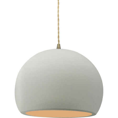 Radiance LED 10 inch Matte White and Champagne Gold and Antique Brass Pendant Ceiling Light