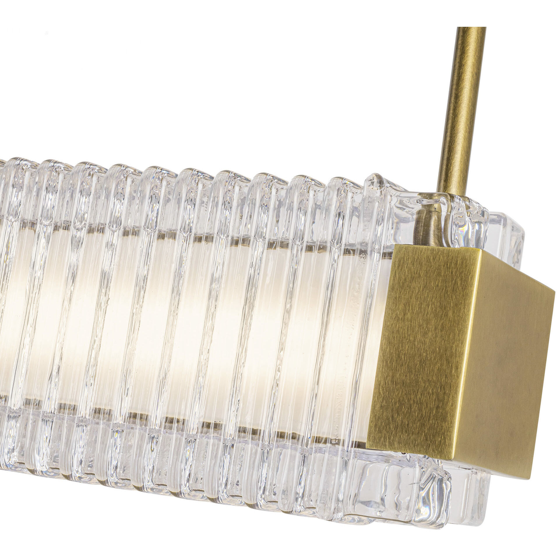 Alai LED 47 inch Vintage Brass Linear Pendant Ceiling Light