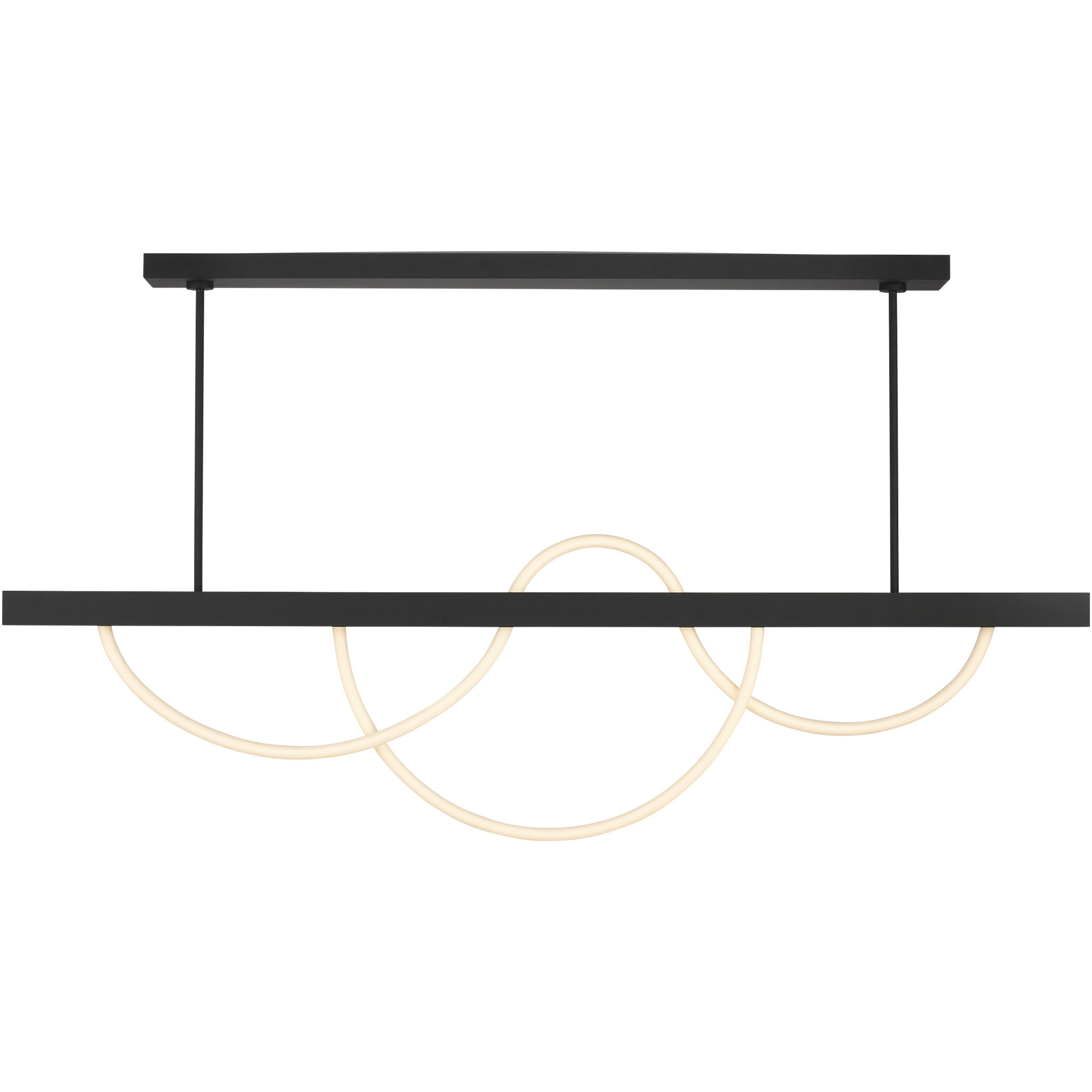 Sean Lavin Uneri LED 62 inch Nightshade Black Linear Chandelier Ceiling Light