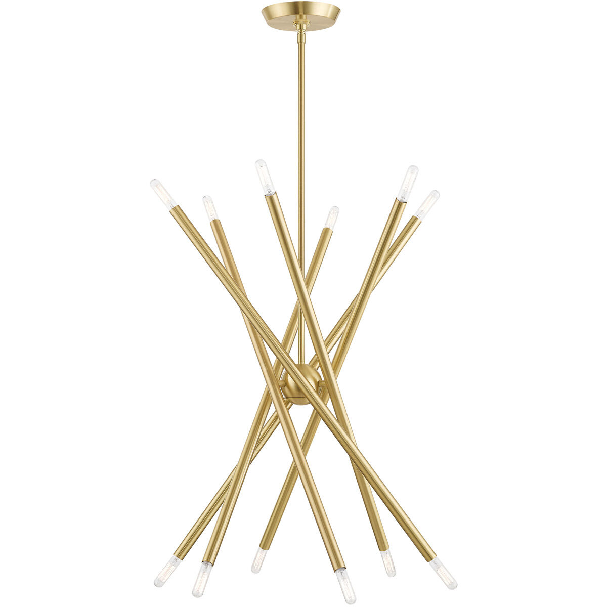 Soho 12 Light 28 inch Satin Brass Chandelier Ceiling Light