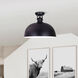 Polo 1 Light 16 inch Black Flush Mount Ceiling Light