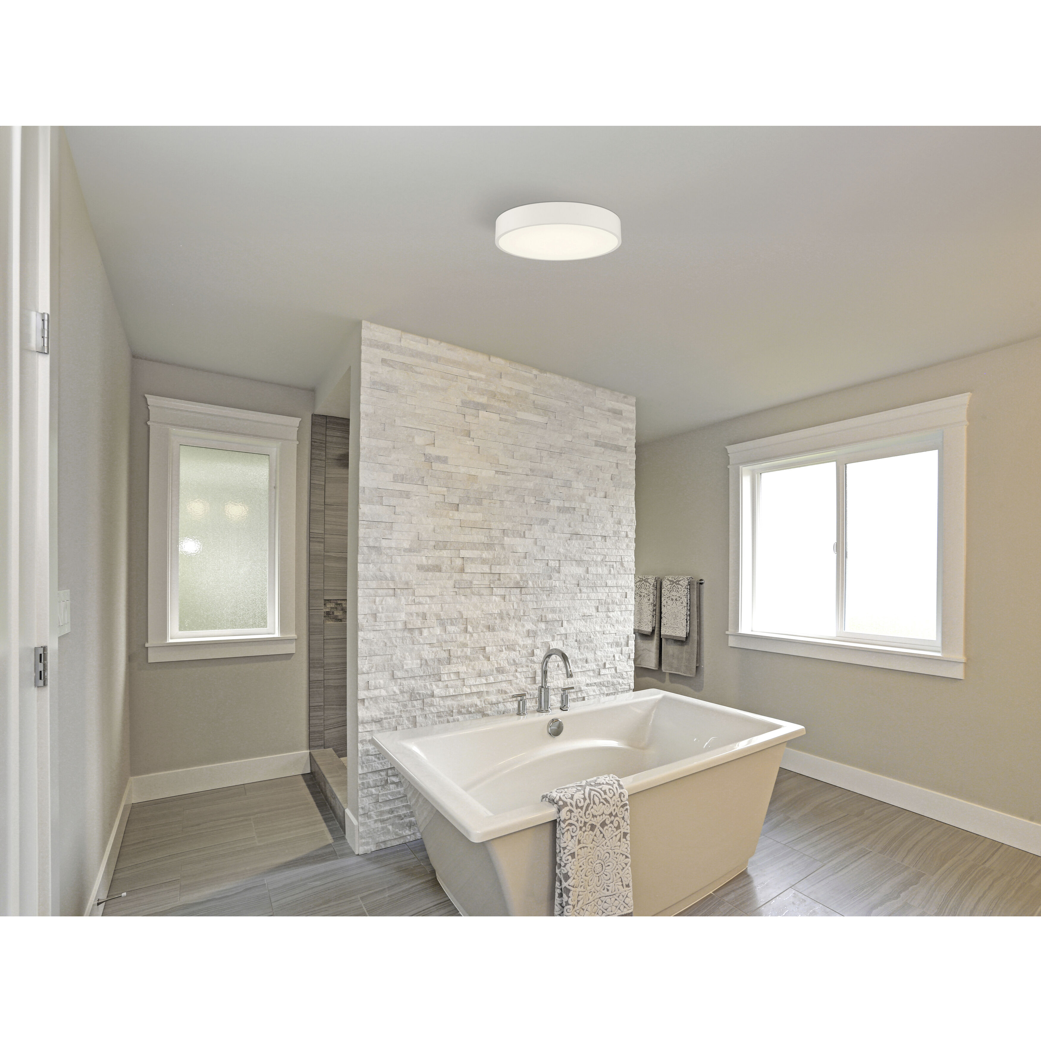 Como LED 13.75 inch White Flush Mount Ceiling Light