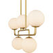 Regis 5 Light 40 inch Brushed Gold Island Light Ceiling Light, Medium