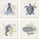 Animals Collection Blue Framed Art