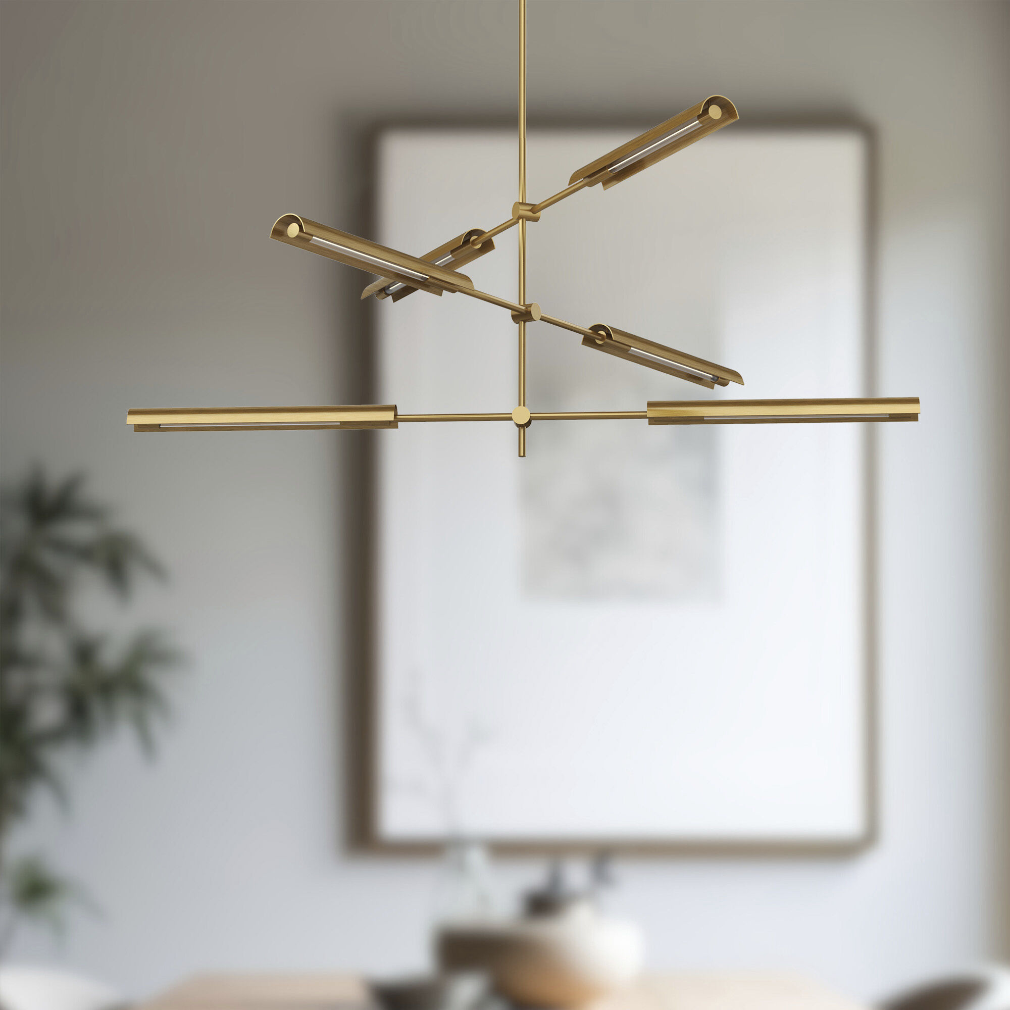 Astrid Multi Pendant Ceiling Light in Vintage Brass