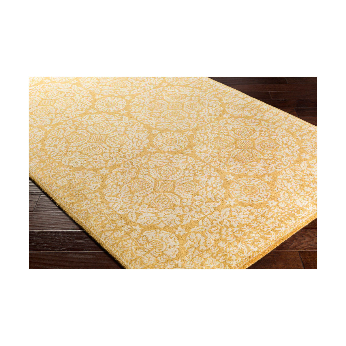 Smithsonian 96 X 30 inch Yellow and Neutral Runner, Wool