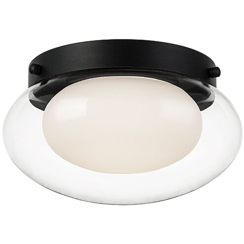 Caspian 1 Light 11 inch Matte Black Flush Mount Ceiling Light