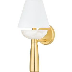 New Windsor 1 Light 7.25 inch Aged Brass Wall Sconce Wall Light