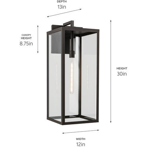 Branner 1 Light 30 inch Olde Bronze Outdoor Wall, X-Large