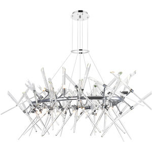 Icicle 12 Light 27 inch Chrome Chandelier Ceiling Light