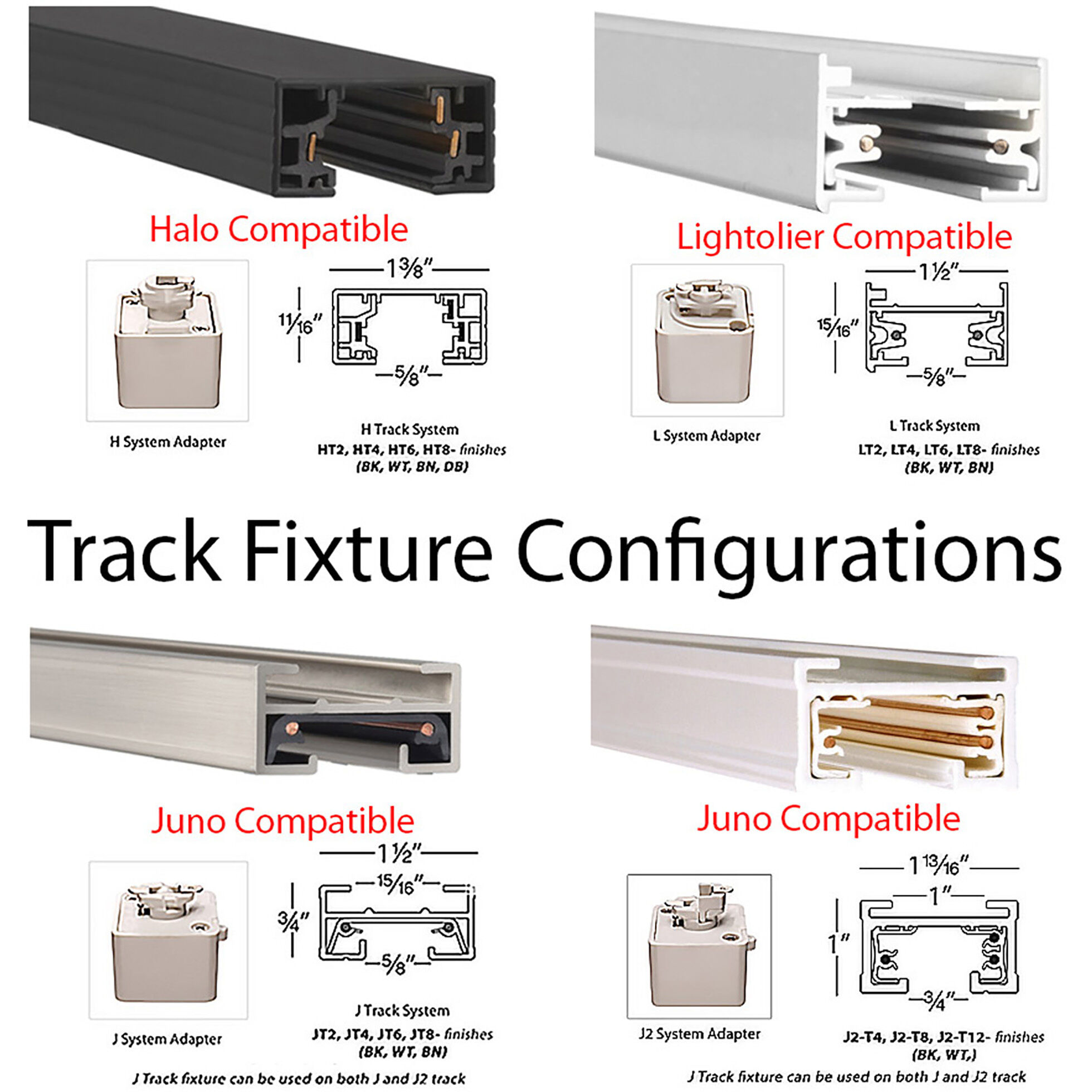 HT-180 1 Light 120 Black L Track Fixture Ceiling Light, WAC Limited