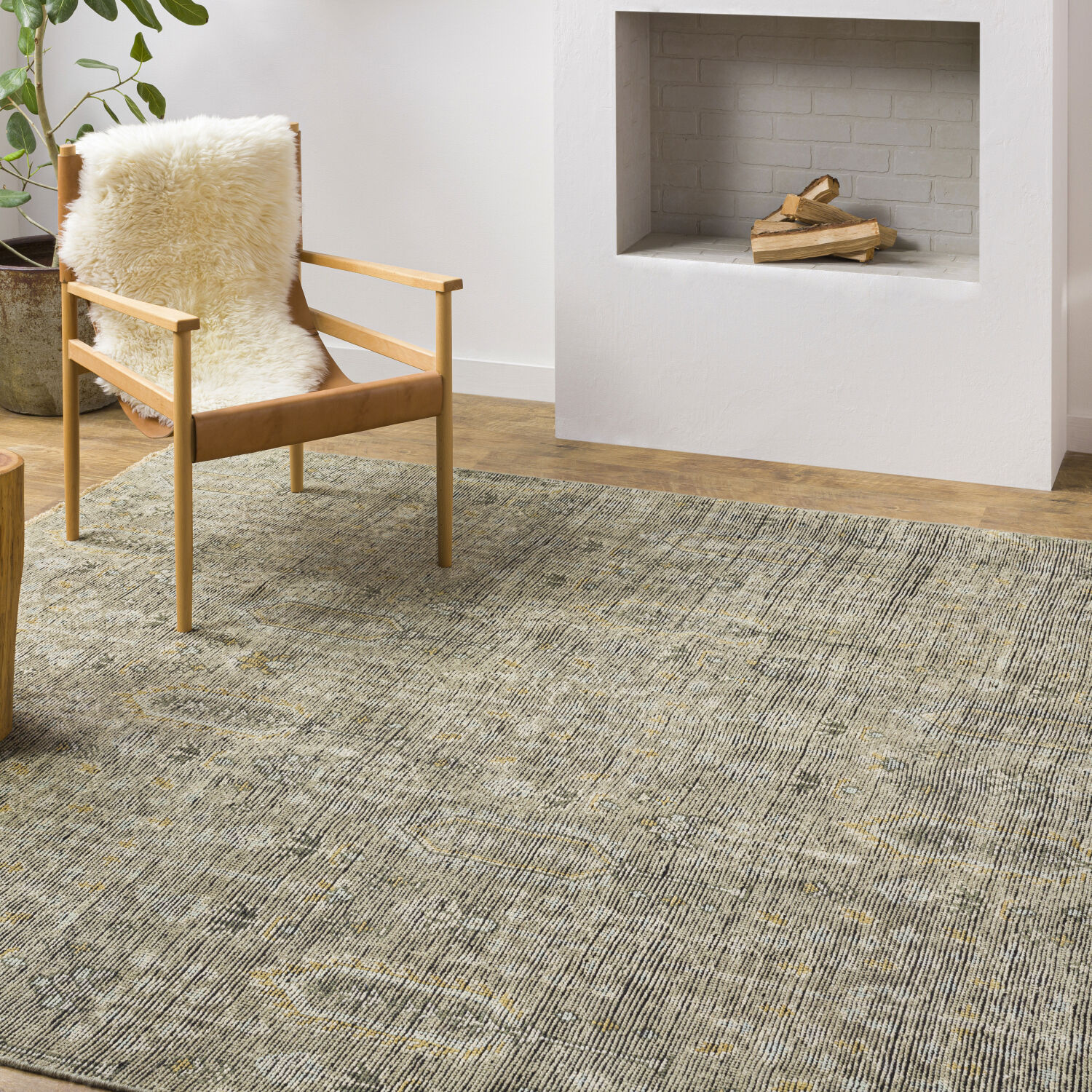 Reign 108 X 72 inch Sage Rug in 6 X 9, Rectangle