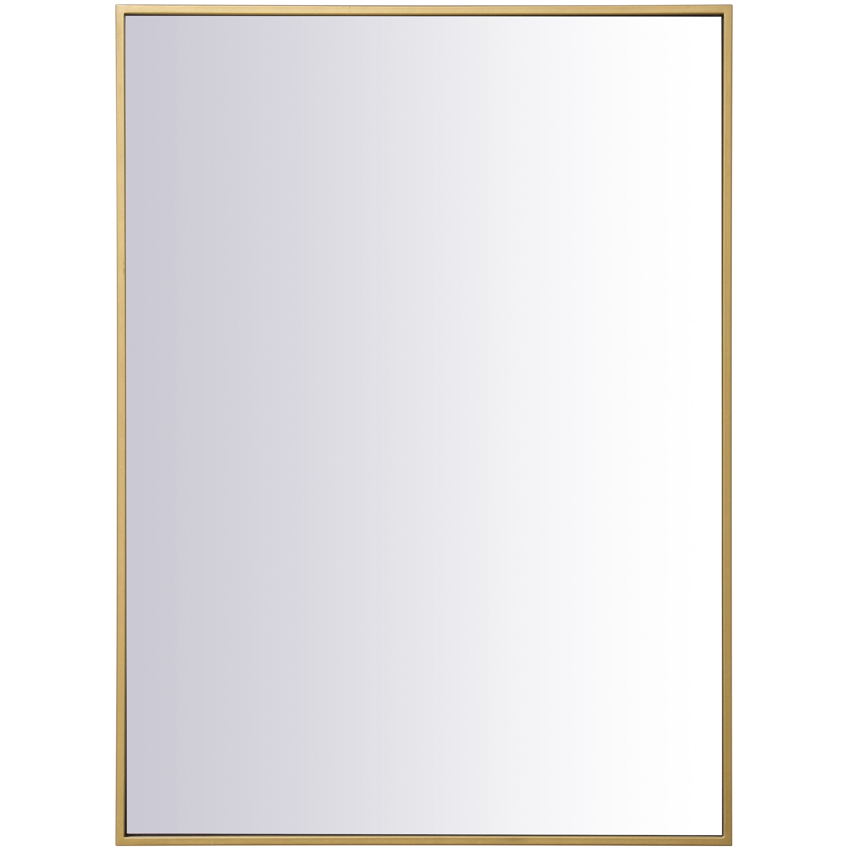 Elegant Lighting MR42736BR Monet 36 X 27 inch Brass Wall Mirror