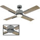 Cervantes 56 inch Graphite Weathered Gray with Weathered Gray Blades Downrod Ceiling Fan in 3500K