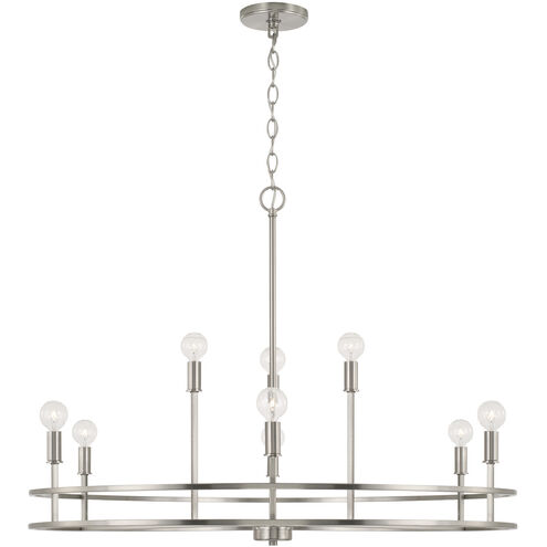 Fuller 9 Light 34.75 inch Brushed Nickel Chandelier Ceiling Light