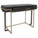 Evora 45.5 inch Matte Black and Gold Desk/Console