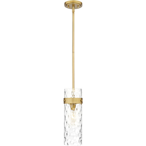 Fontaine 1 Light 5.75 inch Rubbed Brass Pendant Ceiling Light