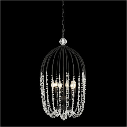 Voliere 6 Light 16.75 inch Gold Pendant Ceiling Light in Matte Black