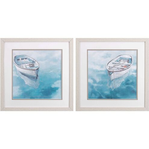 Waterside Collection Blue Framed Art