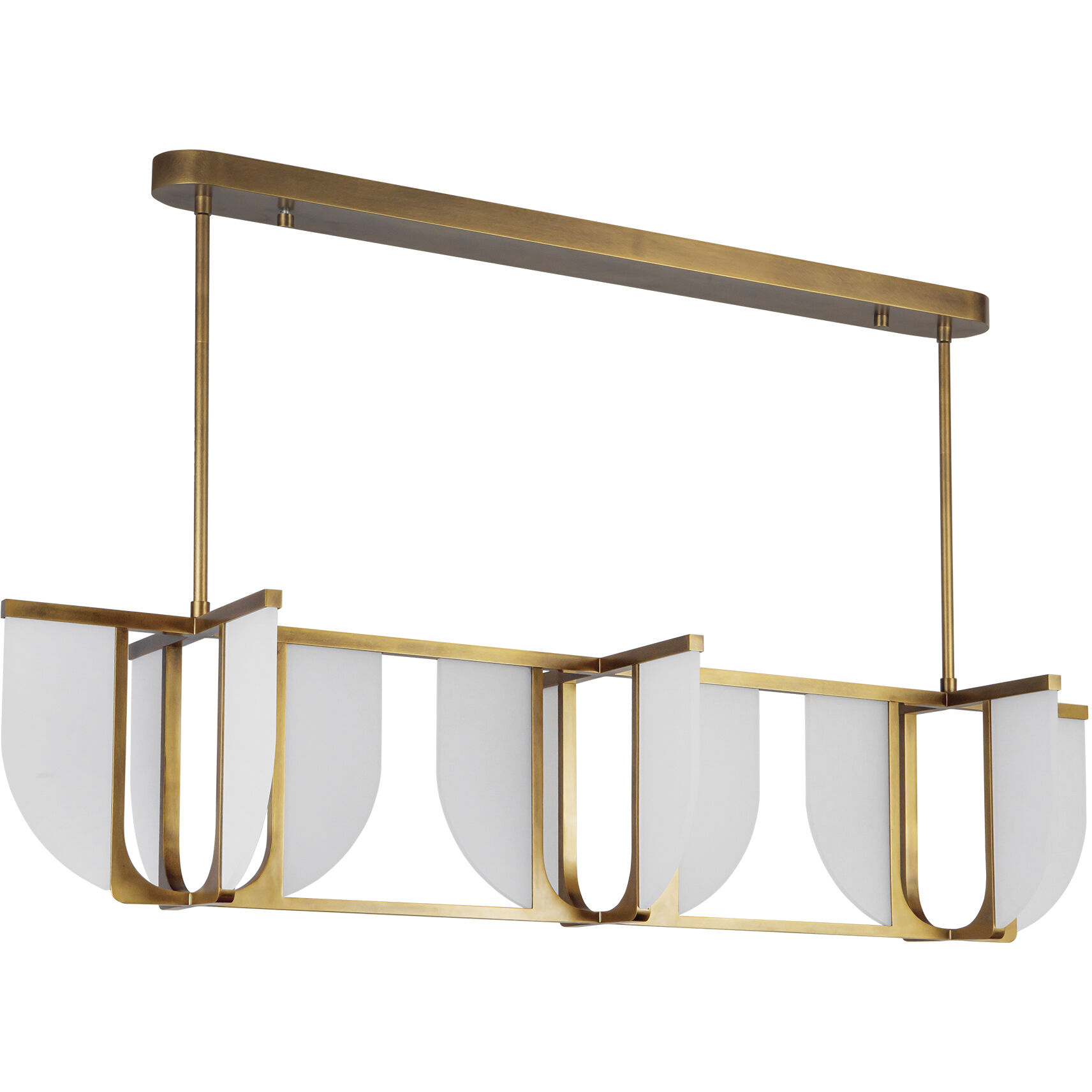 Anders 58.75 inch Vintage Brass Linear Pendant Ceiling Light