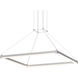 Stix Square LED 24.25 inch Bright Satin Aluminum Pendant Ceiling Light