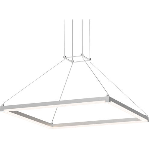 Stix Square LED 24.25 inch Bright Satin Aluminum Pendant Ceiling Light