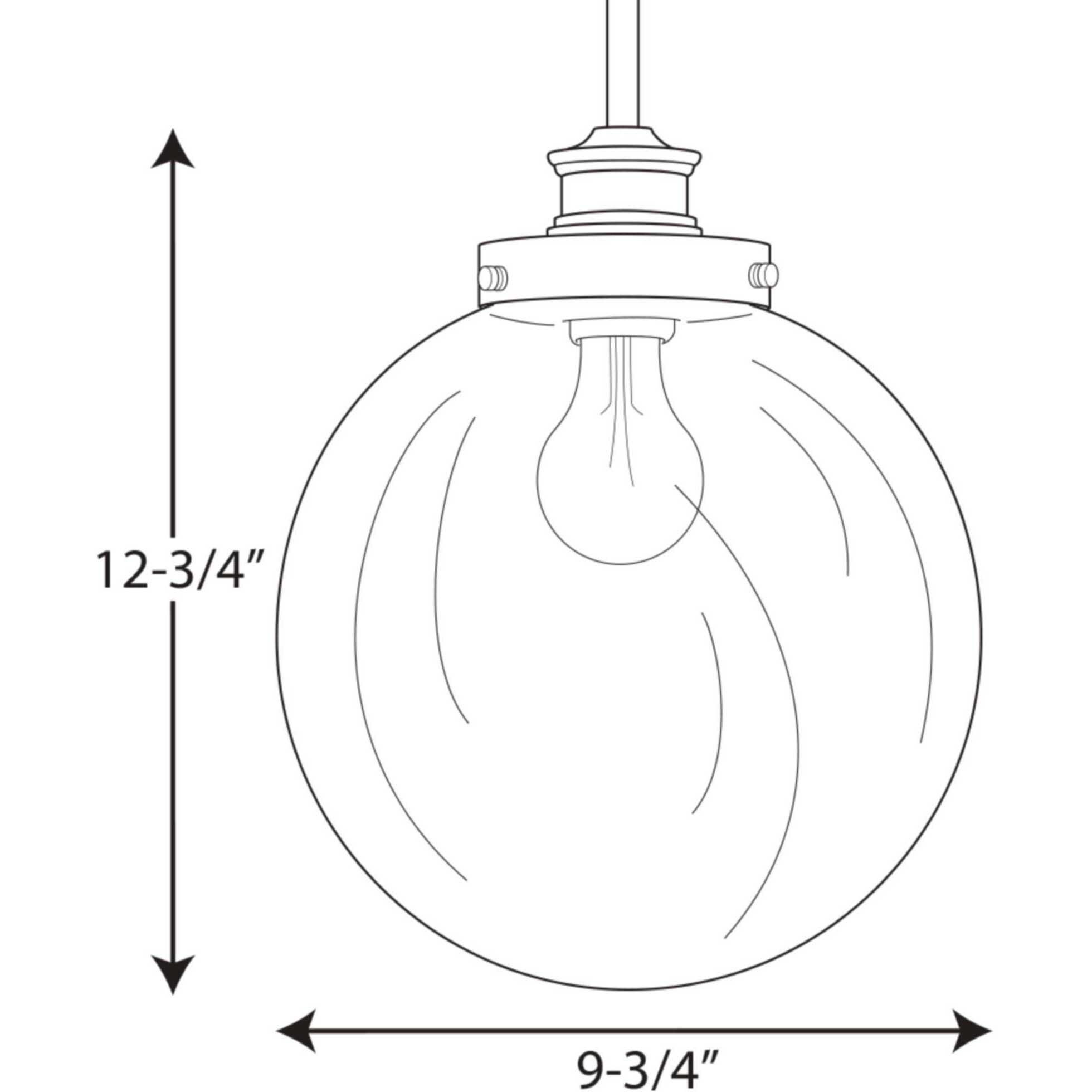Penn 1 Light 9.75 inch Polished Nickel Pendant Ceiling Light, Medium