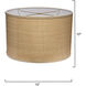 Drum Natural Raffia 15 inch Shade in Medium, Medium