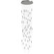Main St. LED 37 inch Polished Nickel Pendant Ceiling Light in Frosted