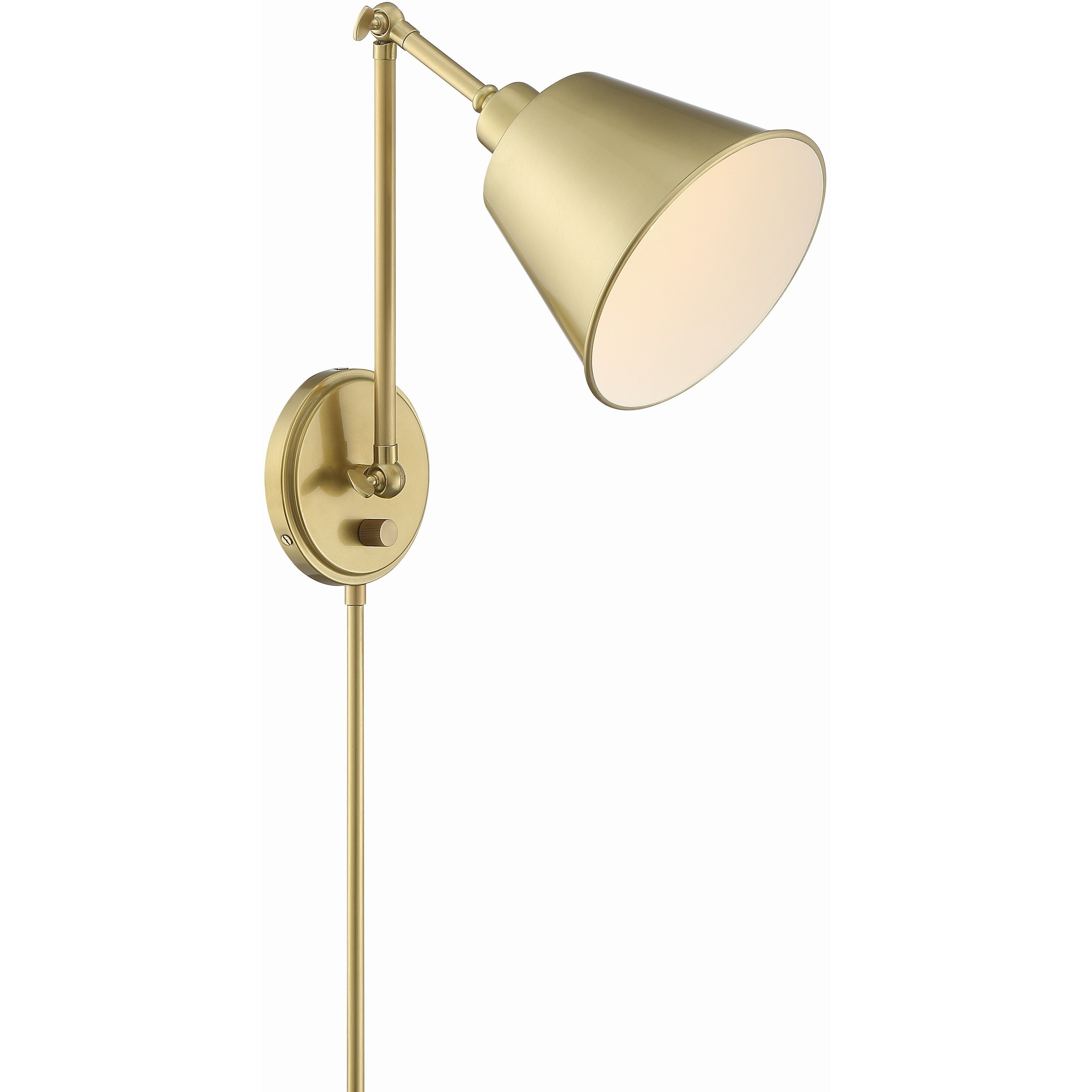 Mitchell 16 inch 60.00 watt Aged Brass Task Sconce Wall Light