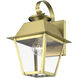 Wentworth 1 Light 12.5 inch Natural Brass Outdoor Small Wall Lantern