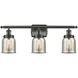 Small Bell 3 Light 26 inch Oil Rubbed Bronze Bath Vanity Light Wall Light, Ballston