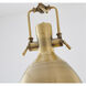 Canada 1 Light 24 inch Brass Single Pendant Lighting Ceiling Light, Satin Gold Metal