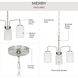 Merry 3 Light 18 inch Brushed Nickel Linear Chandelier Ceiling Light