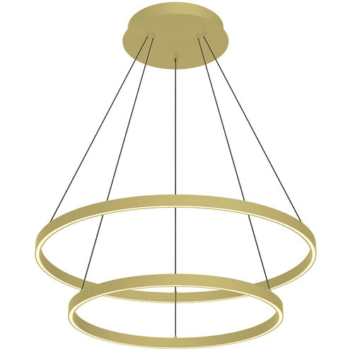 Cerchio LED 31.5 inch Brushed Gold Chandelier Ceiling Light