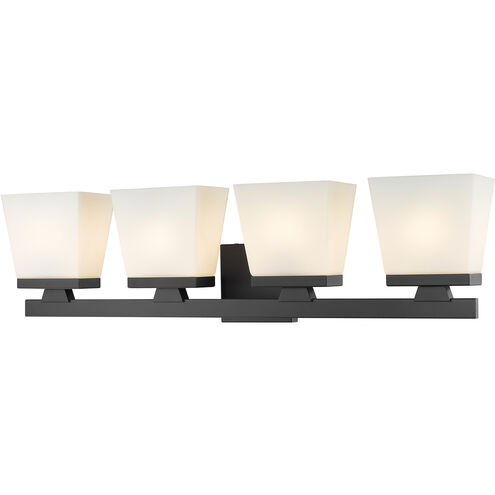 Astor 4 Light 29 inch Matte Black Vanity Wall Light
