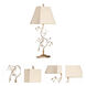 Crystal Bird 27 inch 100.00 watt Silver and Gold Table Lamp Portable Light, Left