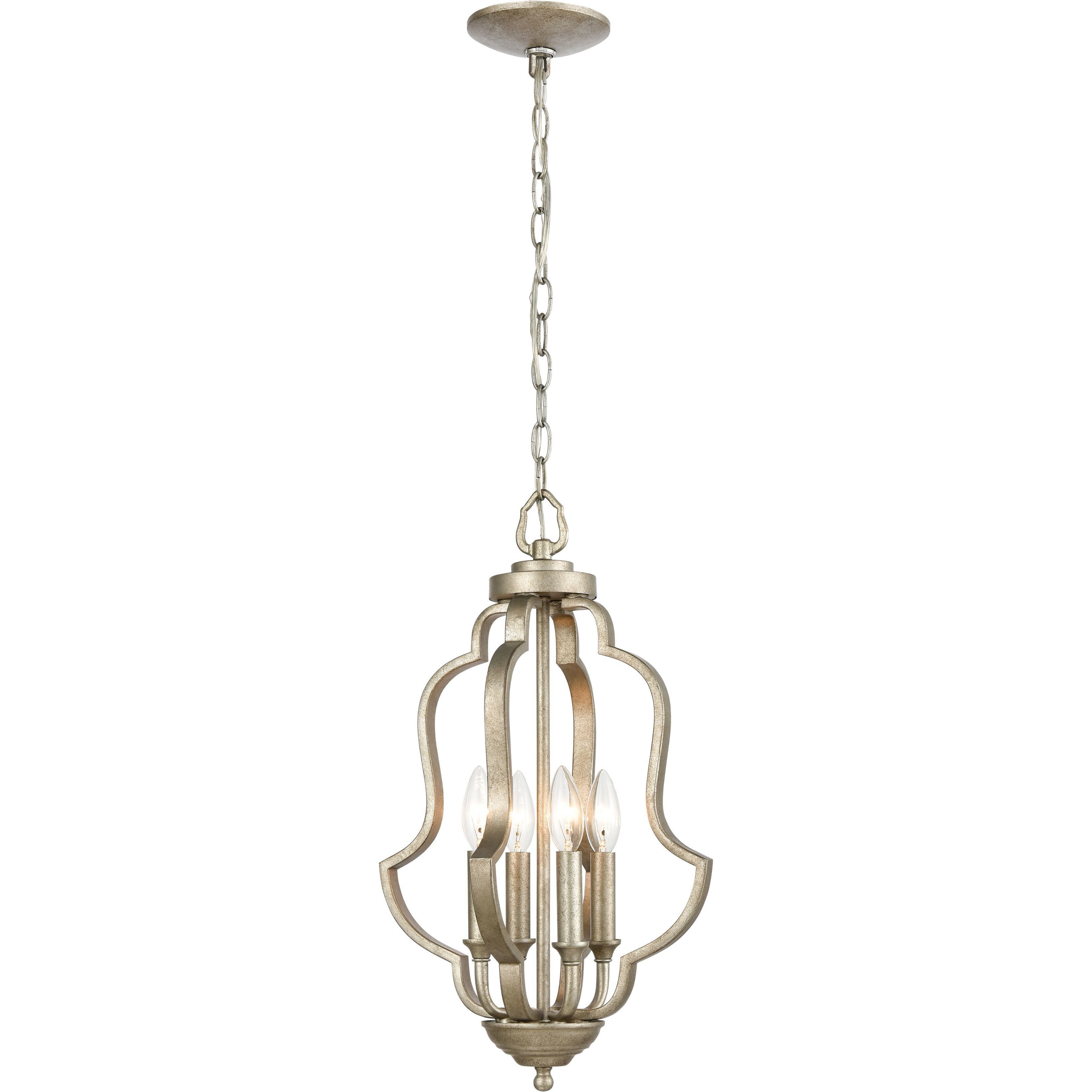 Lanesboro 4 Light 12 inch German Silver Pendant Ceiling Light