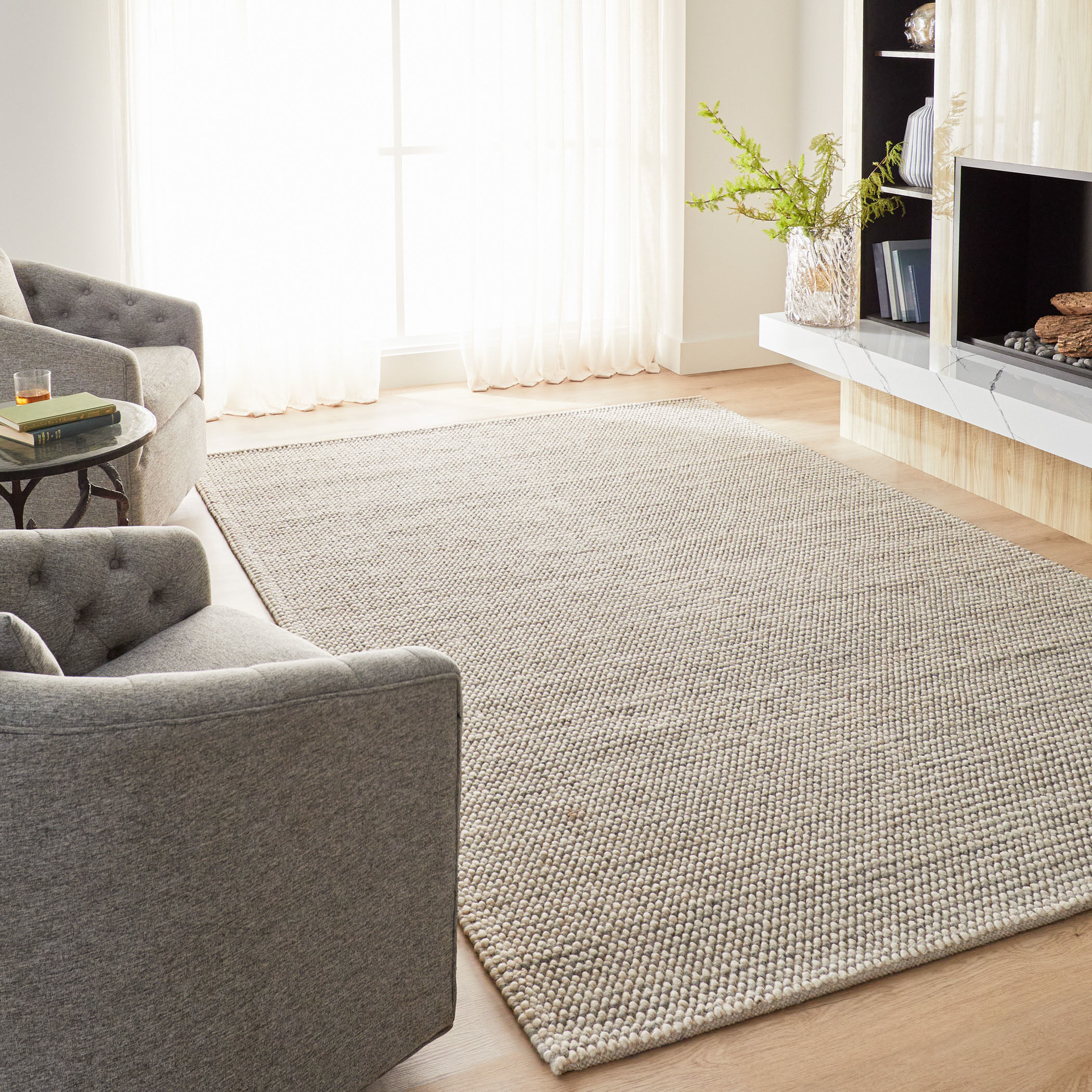 Latur 36 X 24 inch Light Grey Rug in 2 x 3