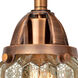Nouveau 2 Chatham 1 Light 6 inch Antique Copper Sconce Wall Light in Mercury Glass